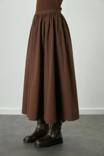 Load image into Gallery viewer, Katy Gabardine Skirt -Brown