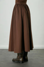 Load image into Gallery viewer, Katy Gabardine Skirt -Brown