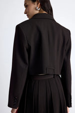 Load image into Gallery viewer, Cropped Blazer - Dark brown