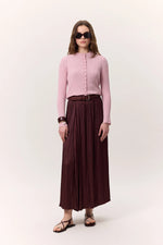 Load image into Gallery viewer, Crush Satin Skirt- Burgundy