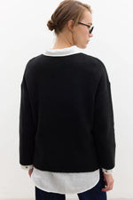 Load image into Gallery viewer, Oversized knitwear- Black