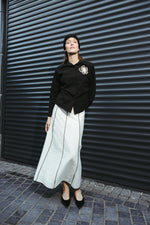 Load image into Gallery viewer, Tailored Shirt with Embroidered Flower