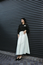 Load image into Gallery viewer, A-Line Maxi Skirt with Contrast Stitching