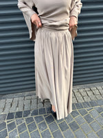 Load image into Gallery viewer, Pleated Maxi Skirt – Beige