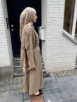 Load image into Gallery viewer, Waist Detail Linen Maxi Dress – Taupe