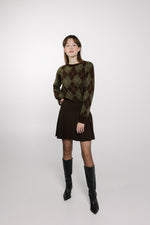 Load image into Gallery viewer, Pleated Mini Skirt - Brown