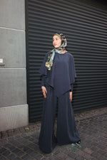 Load image into Gallery viewer, Elegant Asymmetric Layered Set – Blue