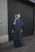 Load image into Gallery viewer, Elegant Asymmetric Layered Set – Blue