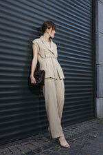 Load image into Gallery viewer, Elegant Gilet Set – Beige
