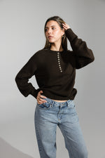 Load image into Gallery viewer, Soft Knitted Sweater with Button Detail