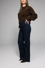Load image into Gallery viewer, High-waist jeans - Dark blue