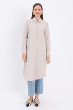 Load image into Gallery viewer, Cotton-blend blouse - Beige