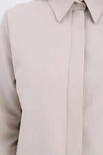 Load image into Gallery viewer, Cotton-blend blouse - Beige