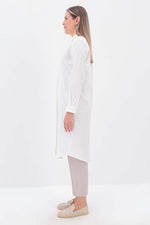 Load image into Gallery viewer, Cotton-blend blouse - White
