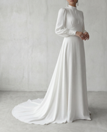 Load image into Gallery viewer, Elena Mermaid Gown - White