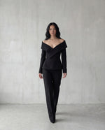 Load image into Gallery viewer, Tailored Suit Pants Noir