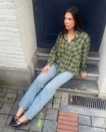 Load image into Gallery viewer, Plaid Oversized Shirt - Green/Beige