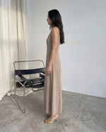 Load image into Gallery viewer, Sleeveless Maxi Dress - Dark Beige