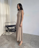 Load image into Gallery viewer, Sleeveless Maxi Dress - Dark Beige