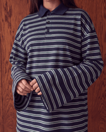 Load image into Gallery viewer, Striped Long Sleeve Polo