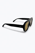 Load image into Gallery viewer, Black Oversize Wide Frame Brown Lens Sunglasses