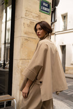 Load image into Gallery viewer, Urban Cape Trench Coat – Camel  LIMITED EDITION