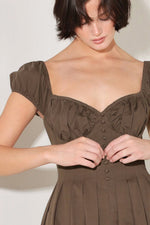 Load image into Gallery viewer, Cocoa Muse Cotton Midi Dress