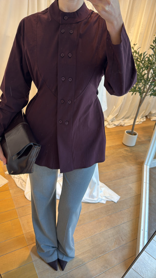 Tie Waist Shirt – Purple