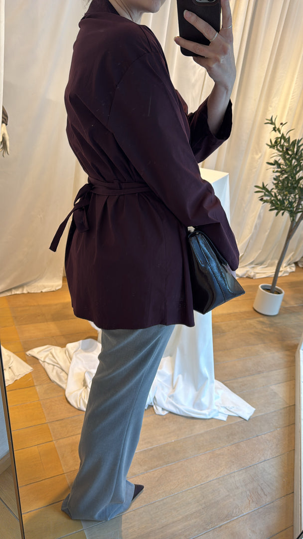 Tie Waist Shirt – Purple