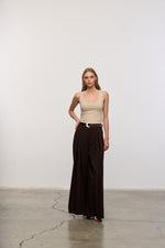 Load image into Gallery viewer, High Waist Wide Leg Trousers – Brown