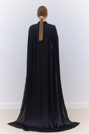 Gala Cape Dress - Black