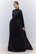 Load image into Gallery viewer, Gala Cape Dress - Black