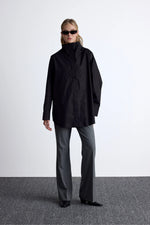 Load image into Gallery viewer, High Neck Design Shirt- Black