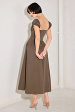 Load image into Gallery viewer, Cocoa Muse Cotton Midi Dress