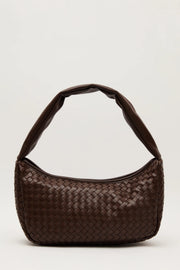 Woven Oval Bag-Brown