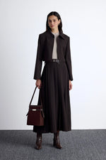 Load image into Gallery viewer, Cropped Blazer - Dark brown