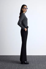 Load image into Gallery viewer, Flared Classic Pants- Black
