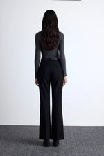 Load image into Gallery viewer, Flared Classic Pants- Black