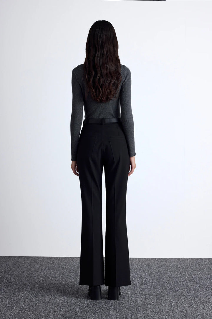 Flared Classic Pants- Black