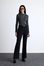 Load image into Gallery viewer, Flared Classic Pants- Black