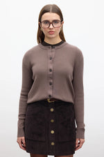 Load image into Gallery viewer, Corduroy Mini Skirt- Dark Brown