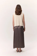 Load image into Gallery viewer, Crush Satin Skirt- Mink