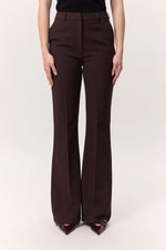 Load image into Gallery viewer, Premium Flared Fit Trousers- Brown