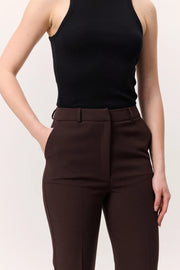 Premium Flared Fit Trousers- Brown
