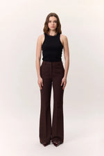 Load image into Gallery viewer, Premium Flared Fit Trousers- Brown