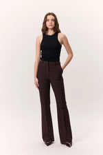 Load image into Gallery viewer, Premium Flared Fit Trousers- Brown