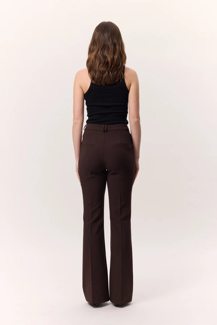 Premium Flared Fit Trousers- Brown
