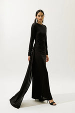 Load image into Gallery viewer, Tie-Detail Evening Dress - Black