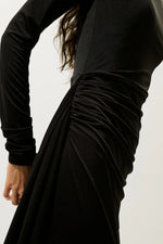 Load image into Gallery viewer, Tie-Detail Evening Dress - Black
