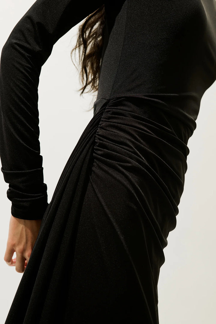 Tie-Detail Evening Dress - Black